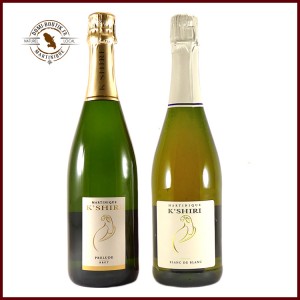 K'SHIRI  Prélude Brut & Blanc de Blanc, boissons effervescentes à l'ananas Bio, 2 x 75 cl