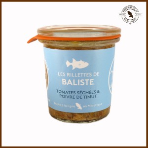 Les RILLETTES BALISTE , tomates séchées & Poivre de Timut